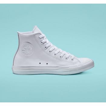 Converse Chuck Taylor All Star Kožené Hi Biele - Panske Vysoké Tenisky